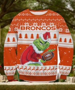 NFL Denver Broncos Grinch AOP Ugly Christmas Sweater Christmas Gift For Men And Women