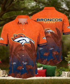 NFL Denver Broncos Hawaii Shirt Flamingo And Flower Funny Aloha Shirt