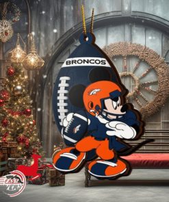 NFL Denver Broncos Mickey Mouse Christmas Ornament 2023 Christmas Tree Decorations