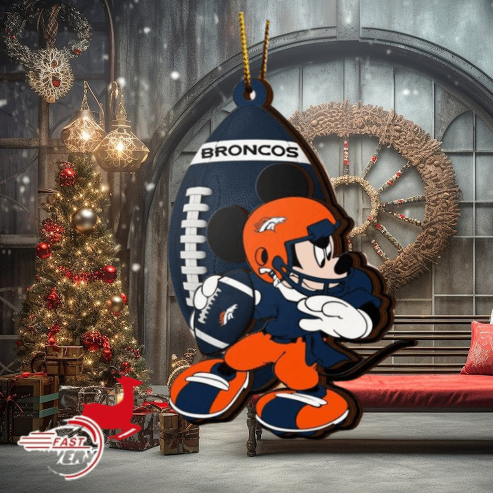 NFL Denver Broncos Mickey Mouse Christmas Ornament 2023 Christmas Tree Decorations NFL Denver Broncos Mickey Mouse Christmas Ornament 2023 Christmas Tree Decorations