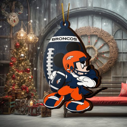 NFL Denver Broncos Mickey Mouse Christmas Ornament