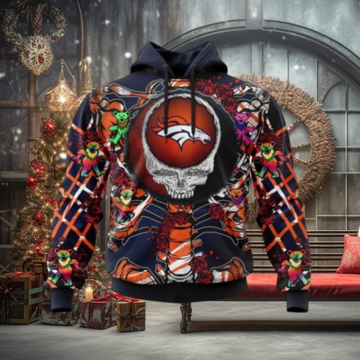 NFL Denver Broncos Mix Grateful Dead, Personalized Name & Number Specialized Concepts Kits 3D Hoodie