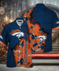 NFL Denver Broncos Navy Blue Orange Hawaiian Shirt 1 NFL Denver Broncos Navy Blue Orange Hawaiian Shirt
