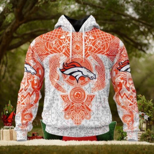 NFL Denver Broncos Norse Viking Symbols 3D Hoodie