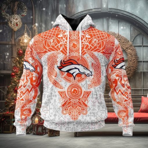 NFL Denver Broncos Norse Viking Symbols 3D Hoodie