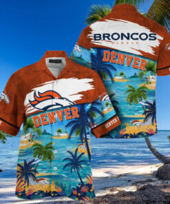 NFL Denver Broncos Palm Tree Hot Summer Hawaiian Shirt Gifts Sport Fans