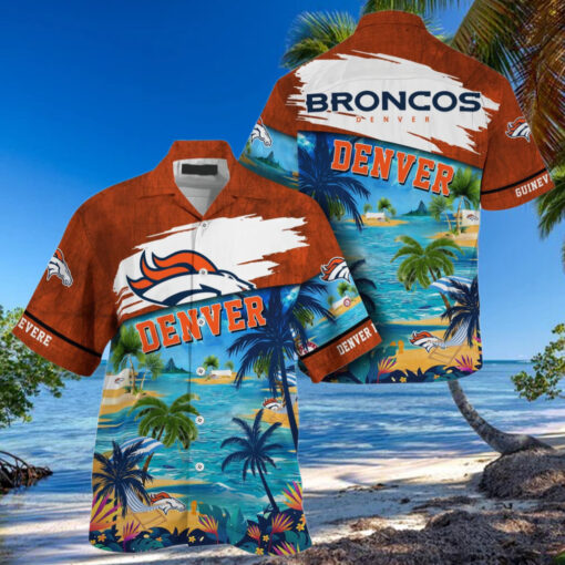 NFL Denver Broncos Palm Tree Hot Summer Hawaiian Shirt Gifts Sport Fans