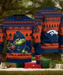 NFL Denver Broncos The Grinch Ugly Christmas Sweater