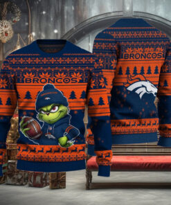 NFL Denver Broncos The Grinch Ugly Christmas Sweater