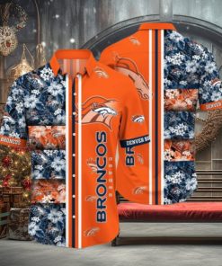 NFL Denver Broncos Tropical Flowers Orange Hawaiian Shirt 1 NFL Denver Broncos Tropical Flowers Orange Hawaiian Shirt