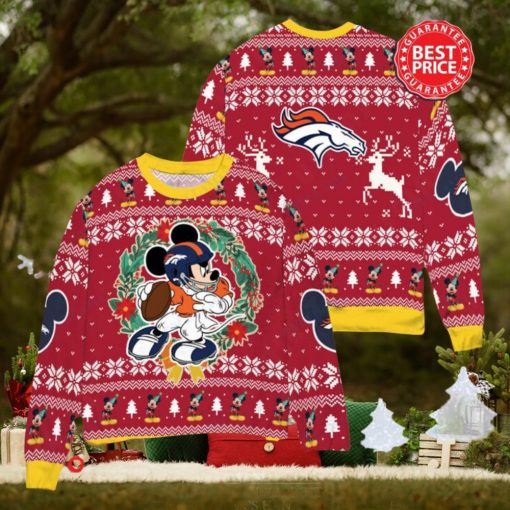 NFL Denver Broncos x Mickey Mouse Christ Ugly Sweater