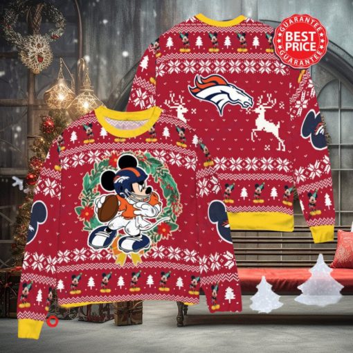 NFL Denver Broncos x Mickey Mouse Christ Ugly Sweater