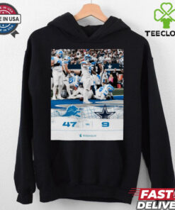 NFL Detroit Lions 47 9 Dallas Cowboys Final Score Poster t shirt