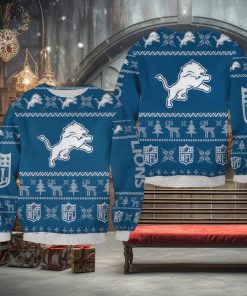 NFL Detroit Lions Christmas AOP Festivity Ugly Sweater