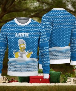 NFL Detroit Lions Christmas AOP Warm Ugly Sweater