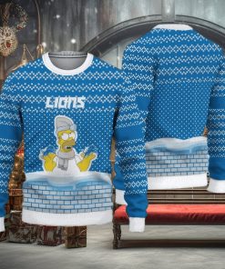NFL Detroit Lions Christmas AOP Warm Ugly Sweater