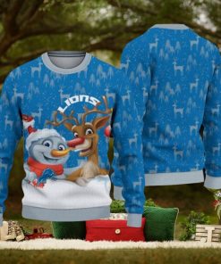 NFL Detroit Lions Christmas Reindeer Sport Christmas Ugly Sweater 3D