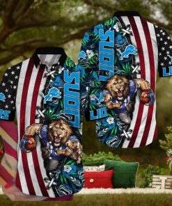 NFL Detroit Lions Hawaii Shirt Mascot Aloha Summer Shirt