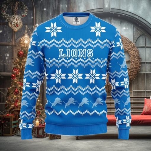NFL Detroit Lions Limited Edition All Over Print 3D Sweater Christmas Gift For Fans