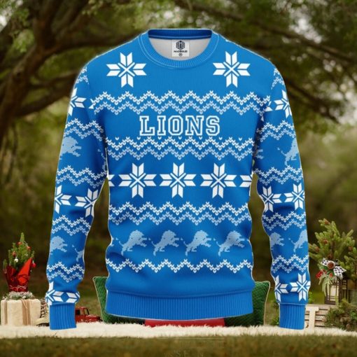 NFL Detroit Lions Limited Edition All Over Print 3D Sweater Christmas Gift For Fans