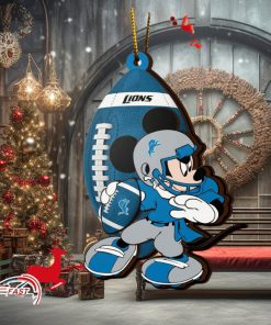 NFL Detroit Lions Mickey Mouse Christmas Ornament 2023 Christmas Tree Decorations