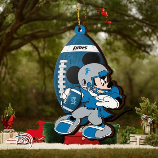 NFL Detroit Lions Mickey Mouse Christmas Ornament 2023 Christmas Tree Decorations