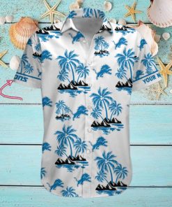 NFL Detroit Lions Palm Tree Tropical Summer Hawaiian Shirt