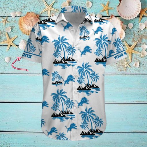 NFL Detroit Lions Palm Tree Tropical Summer Hawaiian Shirt