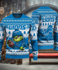 NFL Detroit Lions The Grinch Ugly Christmas Sweater