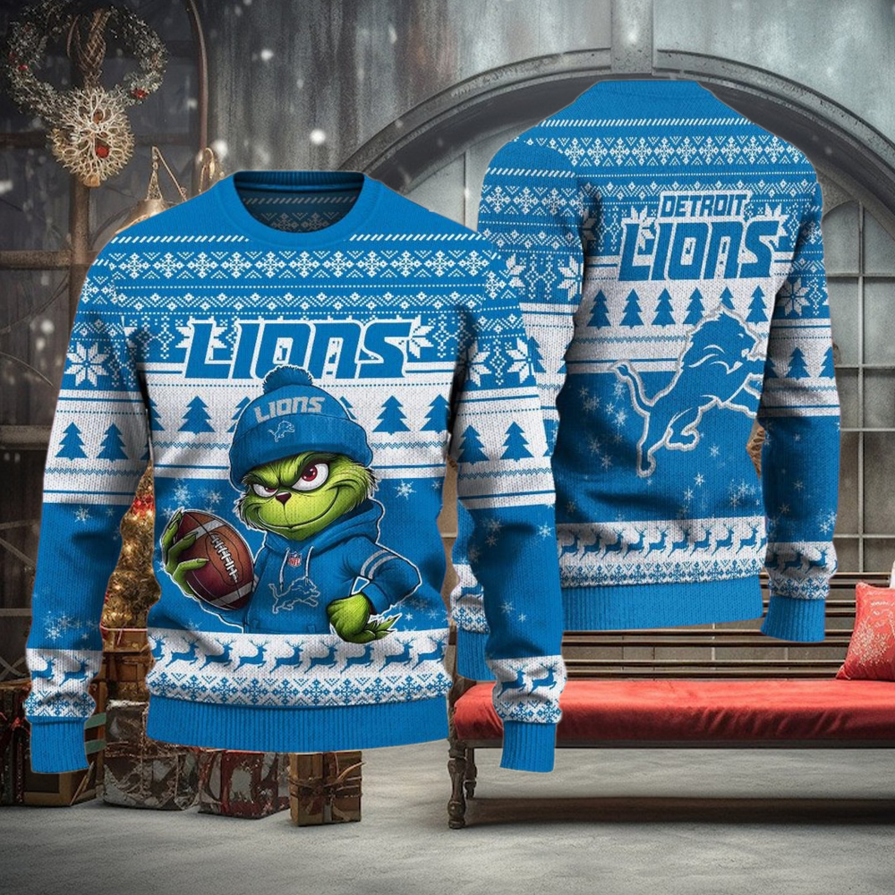 NFL Detroit Lions The Grinch Ugly Christmas Sweater NFL Detroit Lions The Grinch Ugly Christmas Sweater