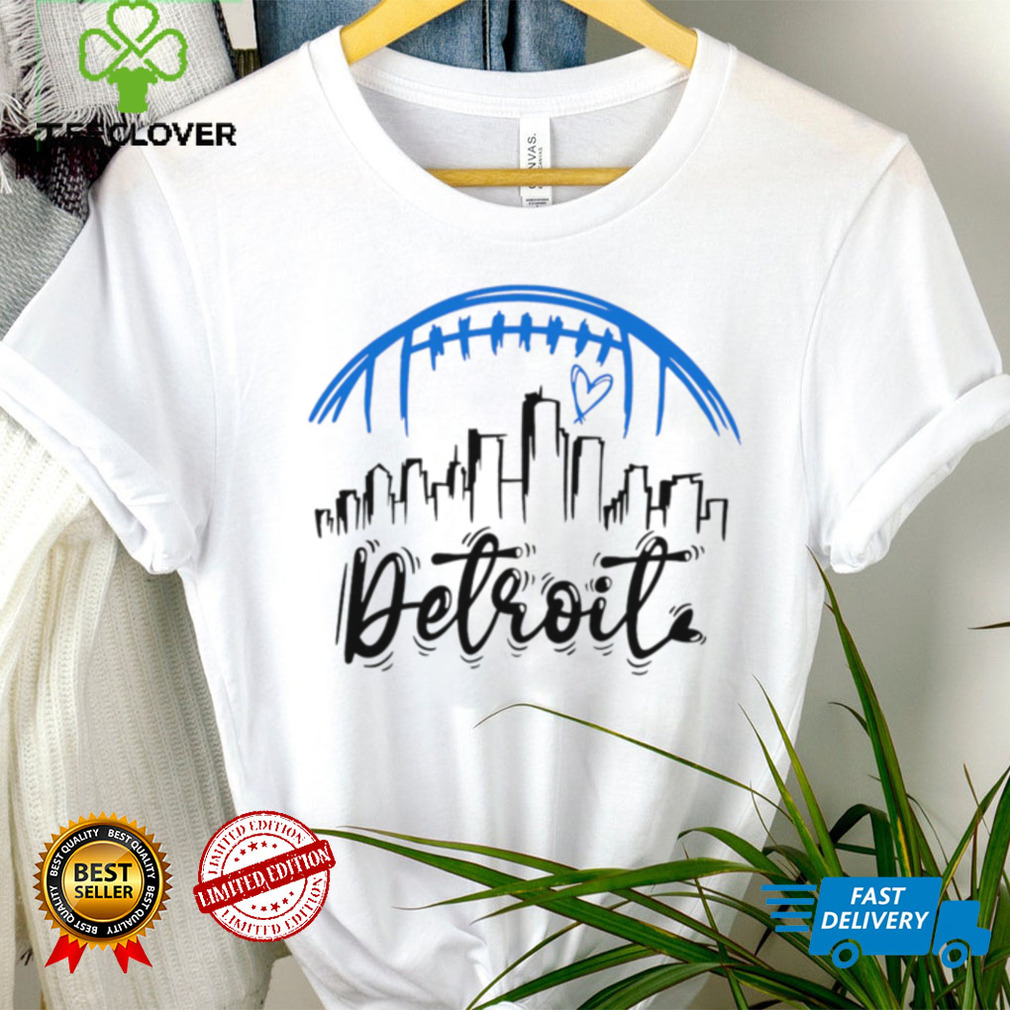 NFL Detroit Lions football Detroit heart skyline logo shirt NFL Detroit Lions football Detroit heart skyline logo shirt