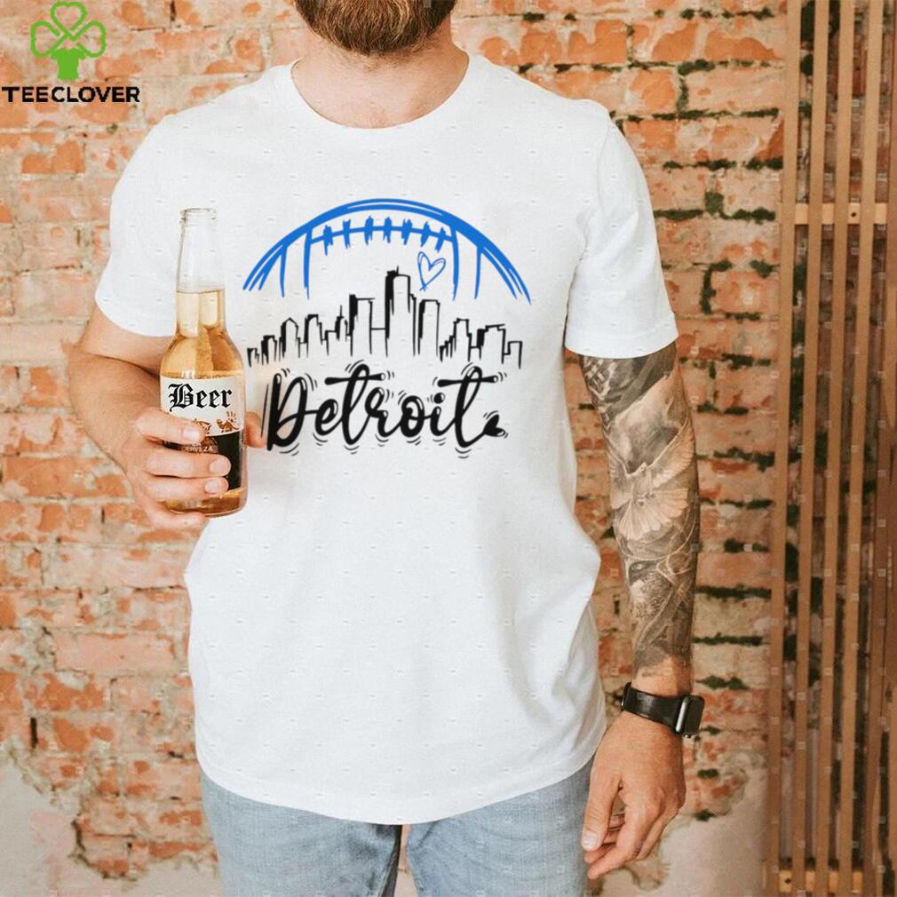 NFL Detroit Lions football Detroit heart skyline logo shirt NFL Detroit Lions football Detroit heart skyline logo shirt