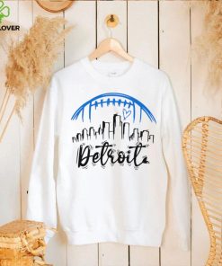NFL Detroit Lions football Detroit heart skyline logo shirt