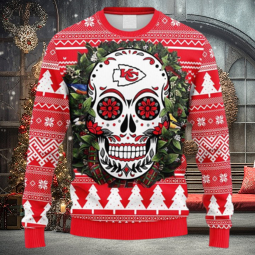 NFL Fans Arizona Cardinals Skull Flower Ugly Logo Ugly Christmas Sweater For Men And Women NFL Fans Arizona Cardinals Skull Flower Ugly Logo Ugly Christmas Sweater For Men And Women