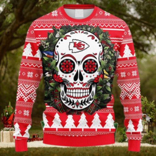 NFL Fans Arizona Cardinals Skull Flower Ugly Logo Ugly Christmas Sweater For Men And Women