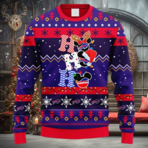 NFL Fans Buffalo Bills HoHoHo Mickey Christmas Ugly Sweater For Men Women
