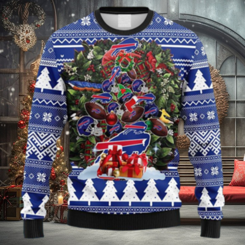NFL Fans Buffalo Bills Tree Ugly Christmas Fleece Sweater For Men Women NFL Fans Buffalo Bills Tree Ugly Christmas Fleece Sweater For Men Women