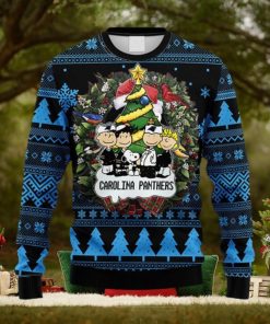 NFL Fans Carolina Panthers Snoopy Dog Christmas Ugly Sweater For Men Women