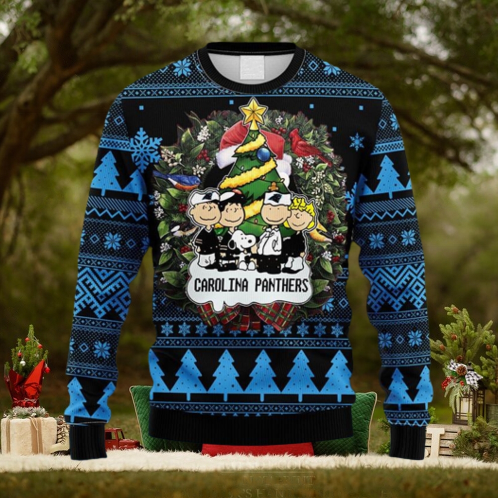 Cute Grinch American Football Carolina Panthers Ugly Christmas Sweater