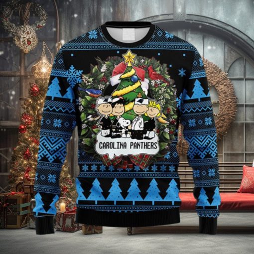 NFL Fans Carolina Panthers Snoopy Dog Christmas Ugly Sweater For Men Women