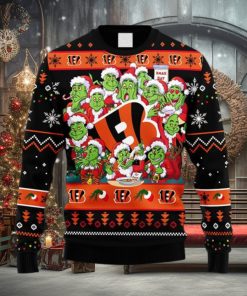 NFL Fans Cincinnati Bengals 12 Grinch Xmas Day Christmas Ugly Sweater For Men Women