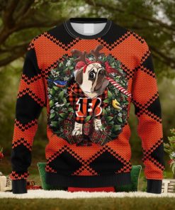 NFL Fans Cincinnati Bengals Pub Dog Christmas Ugly Sweater For Men Women