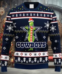 NFL Fans Dallas Cowboys Funny Grinch Christmas Ugly Sweater For Men Women