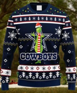 NFL Fans Dallas Cowboys Funny Grinch Christmas Ugly Sweater For Men Women