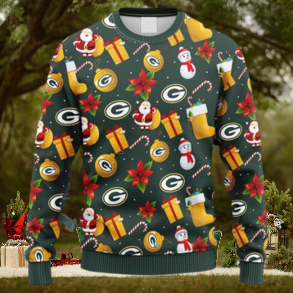 NFL Fans Green Bay Packers Santa Claus Snowman Christmas Ugly Sweater For Men Women NFL Fans Green Bay Packers Santa Claus Snowman Christmas Ugly Sweater For Men Women