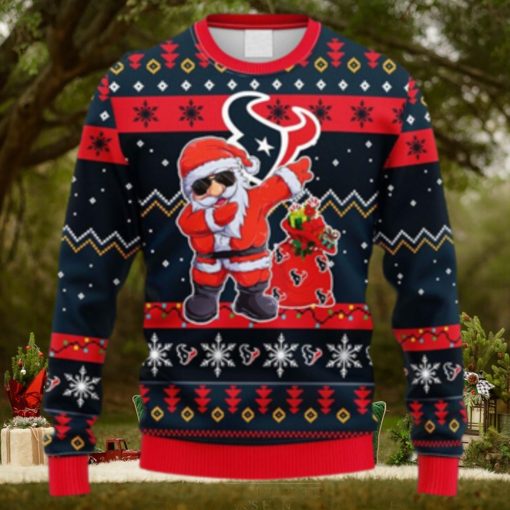 NFL Fans Houston Texans Dabbing Santa Claus Christmas Ugly Sweater For Men Women