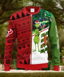 NFL Fans Houston Texans Grinch & Scooby Doo Christmas Ugly Sweater For Men Women