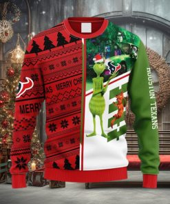 NFL Fans Houston Texans Grinch & Scooby Doo Christmas Ugly Sweater For Men Women