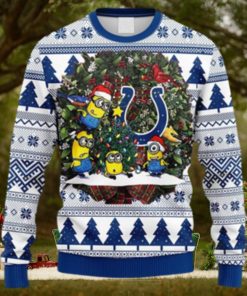 NFL Fans Indianapolis Colts Minion Christmas Ugly Sweater For Men Women