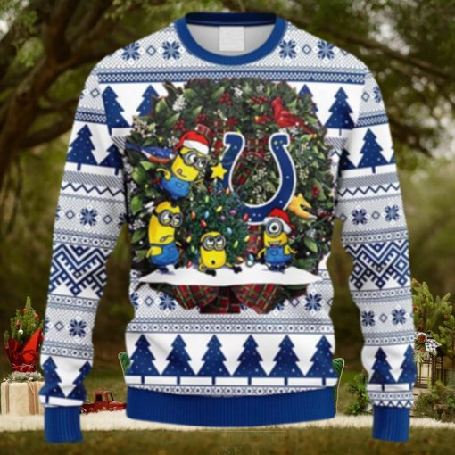 NFL Fans Indianapolis Colts Minion Christmas Ugly Sweater For Men Women